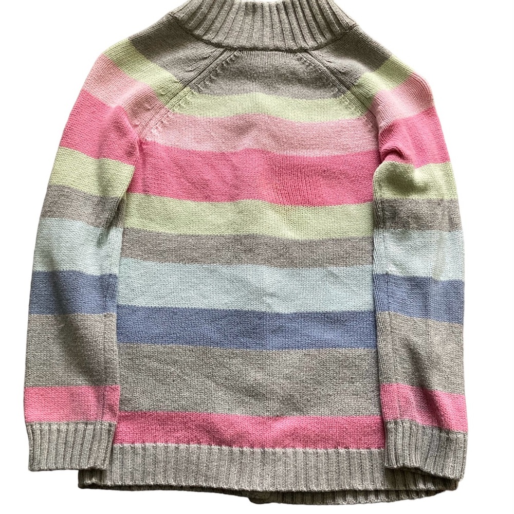 Gymboree Fairy Wishes Line Girls Gem Button Front Sweater 7/8 Pastel Stripes‎ - Picture 5 of 5